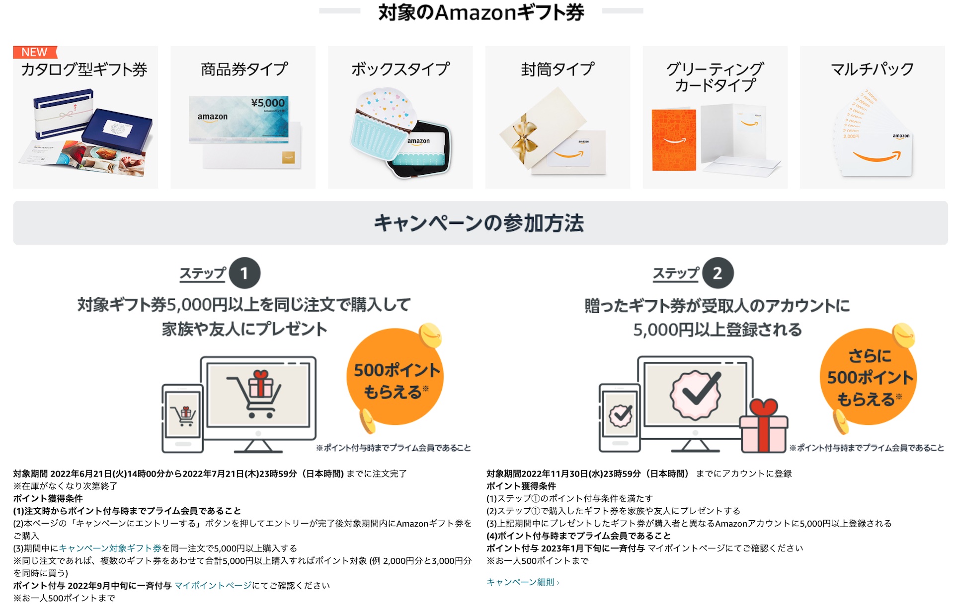アマゾンにてamazonギフト券を購入で500ポイント 家族や友達などに贈るとさらに500ポイントがもらえるキャンペーンを実施中 S Max