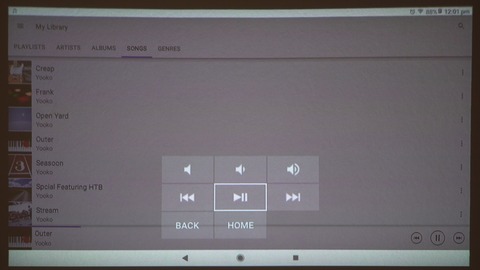 Xperia Touch_操作パネル表示