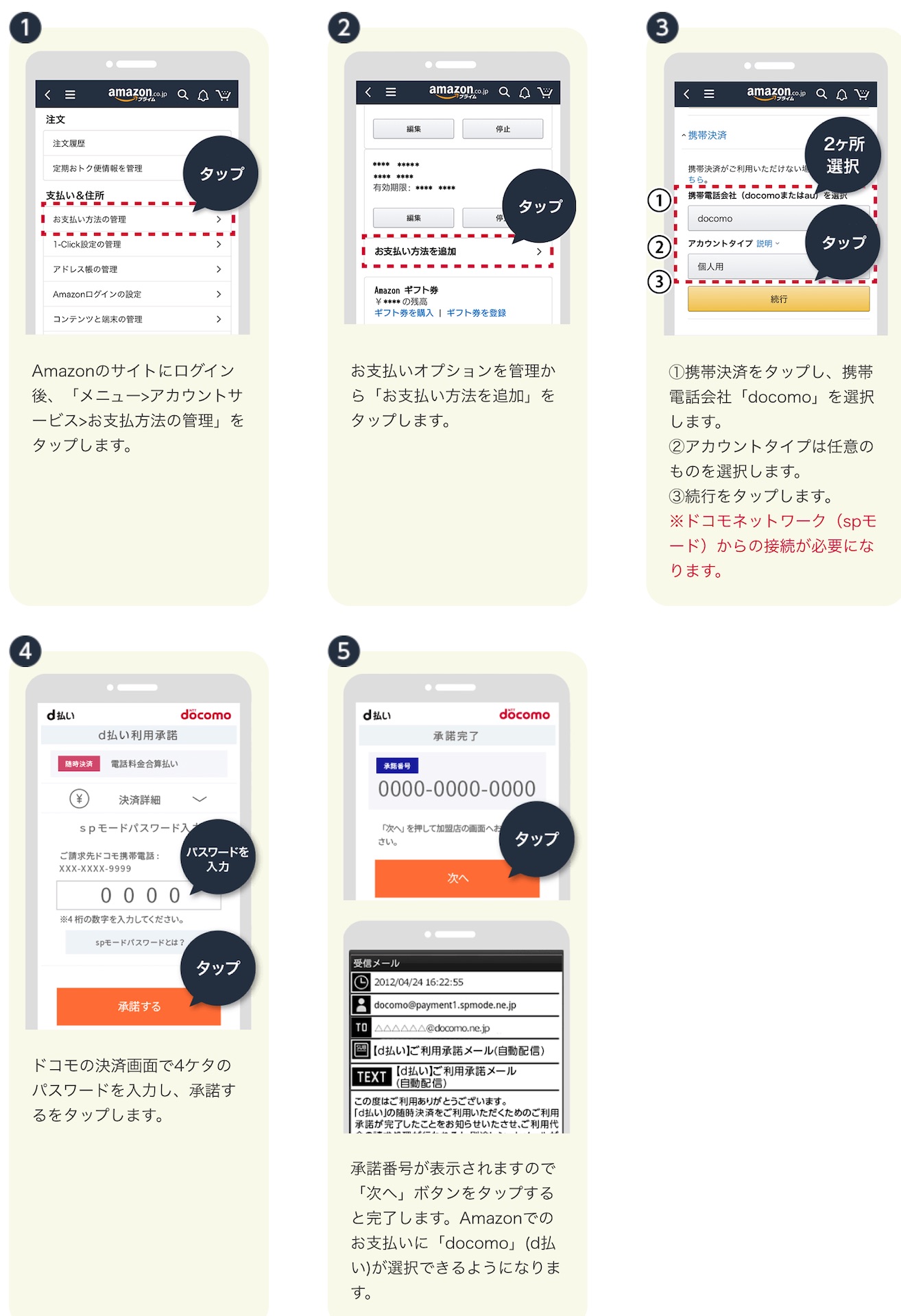 Amazon プライム ドコモ