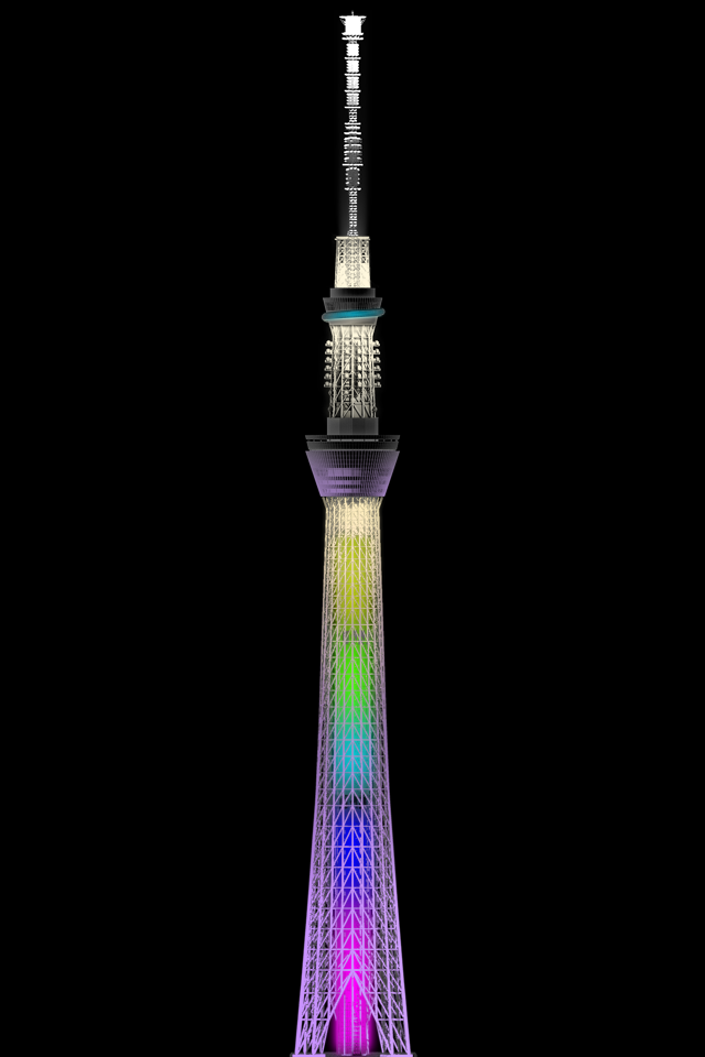 東京スカイツリーを好きな色でライトアップしちゃおう 夜のスカイツリー ライトアップ時計デザイナー 無料 Iphoneアプリ S Max