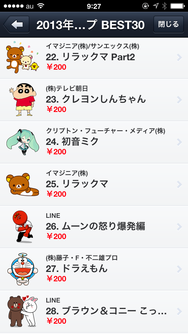 Line Lineスタンプの13年best30を発表 新年挨拶 おめでとうline 用 Line Happy New Year スタンプも無料配信中 S Max