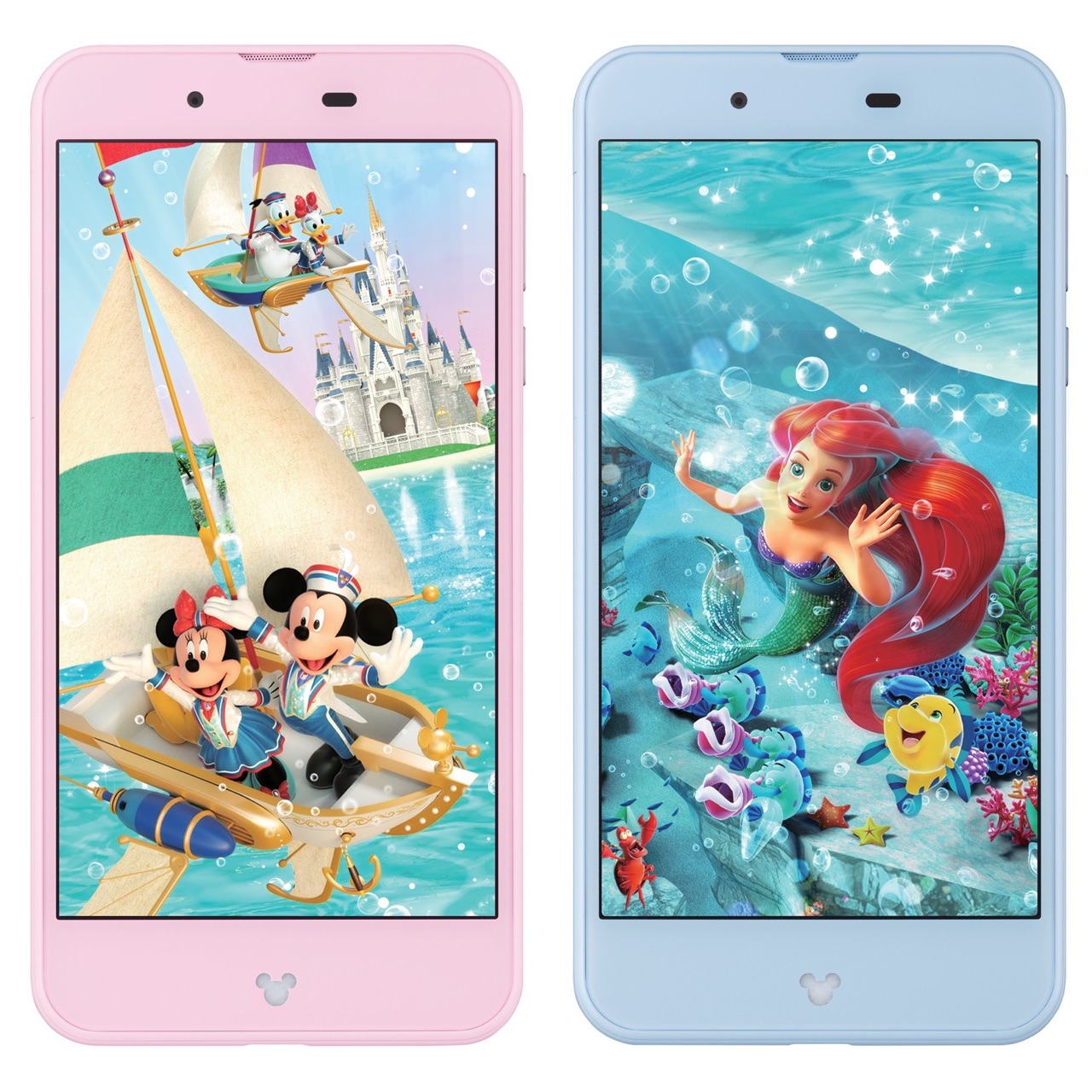 Nttドコモ 最新ディズニースマホ Disney Mobile On Docomo Dm 01j を発表 水の世界をイメージし スワロフスキー クリスタルが輝くオリジナルカバーが同梱 S Max