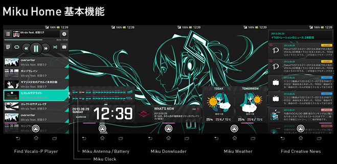 初音ミクとコラボしたドコモスマホ Xperia Feat Hatsune Miku 専用アプリ Miku Home と Find Your Miku の詳細が公開 S Max