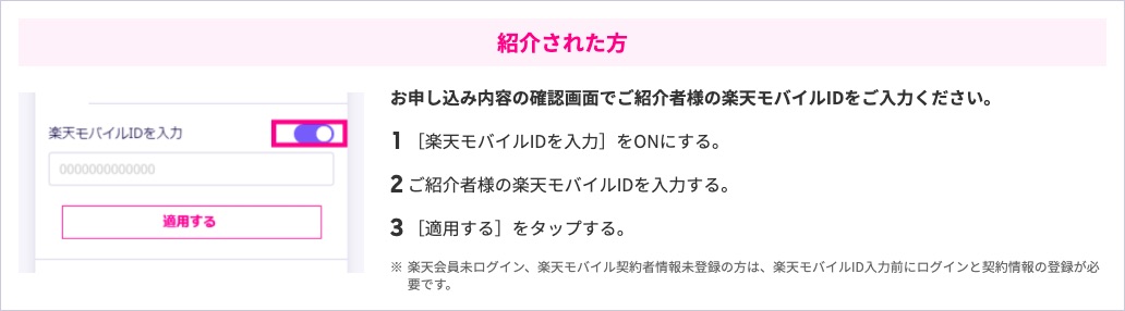 は 楽天 モバイル id と