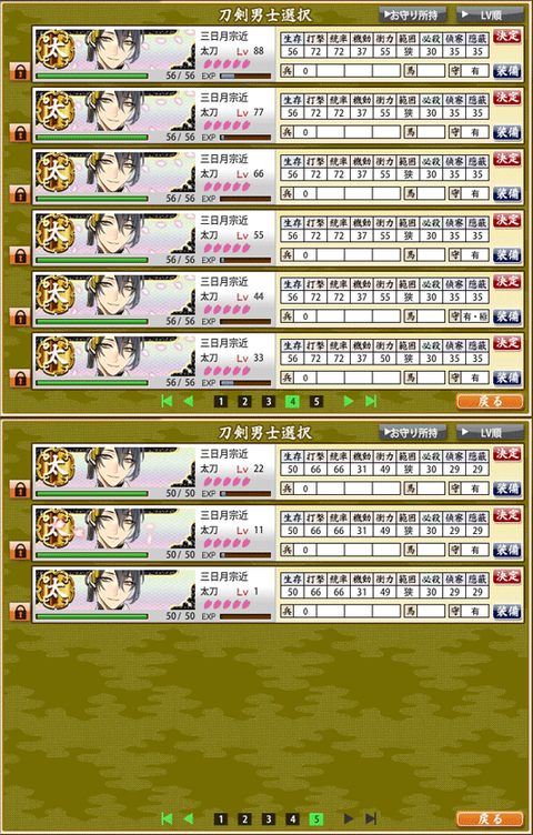 5 4何周したの 三日月カンスト18人 更にlvをゾロ目で揃えるという偉業を成した審神者が現る 非公式 刀剣乱舞 とうらぶ 攻略速報 5 4何周したの 三日月カンスト18人 更にlvをゾロ目で揃えるという偉業を成した審神者が現る 非公式 刀剣乱舞 とうらぶ 攻略速報