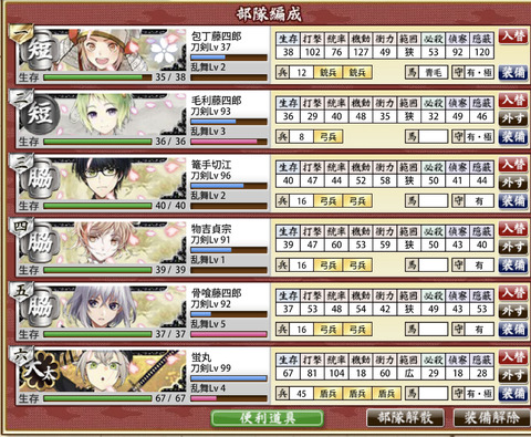 昼夜4編成例