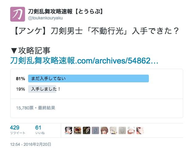 刀剣乱舞 第二回 戦力拡充計画 攻略速報 不動行光 を捜索せよ 16年2月イベ 非公式 刀剣乱舞 とうらぶ 攻略速報