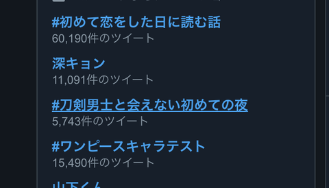 刀剣男士と会えない初めての夜 がトレンド入り 非公式 刀剣乱舞 とうらぶ 攻略速報 刀剣男士と会えない初めての夜 がトレンド入り 非公式 刀剣乱舞 とうらぶ 攻略速報