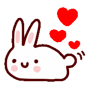デコメ　うさ　はーと