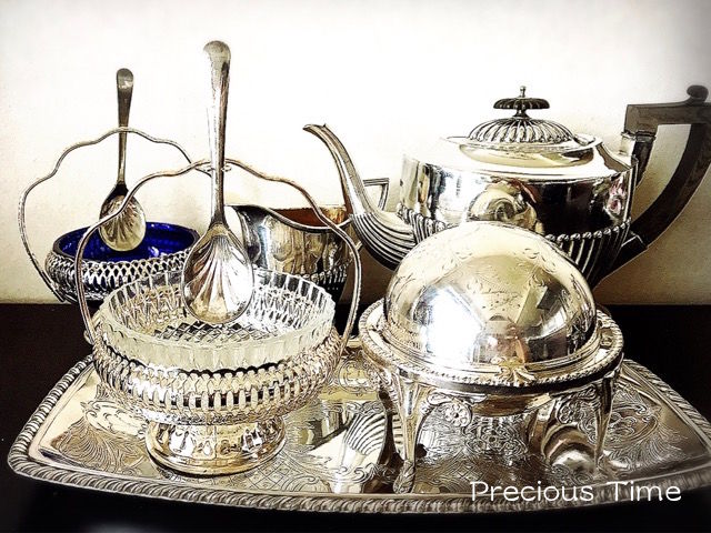 高級品はシルバーで！ジャムディッシュとバターディッシュ