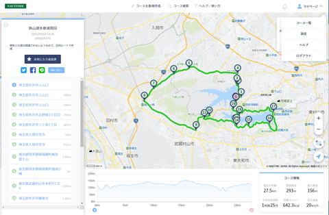 NAVITIMEの自転車アプリ(その3) : アナログ? デジタル?