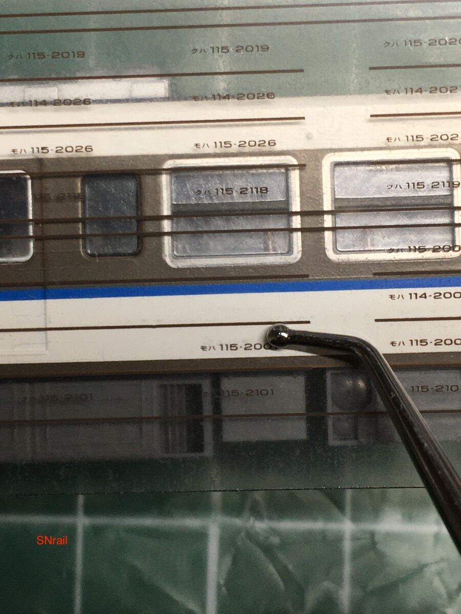 TOMIX115系N40更新車を改善する その3+完成 : SN総合車両所の TOMIX115系N40更新車を改善する その3+完成 : SN総合車両所の