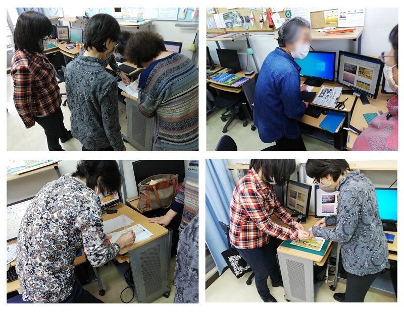 マウスパッド作成中集合