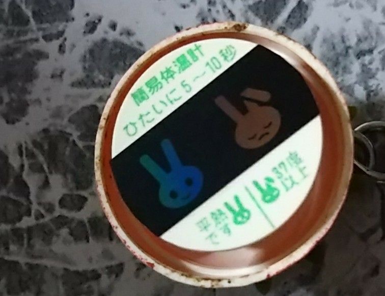 イチゴの形の簡易体温計 ウサギ派