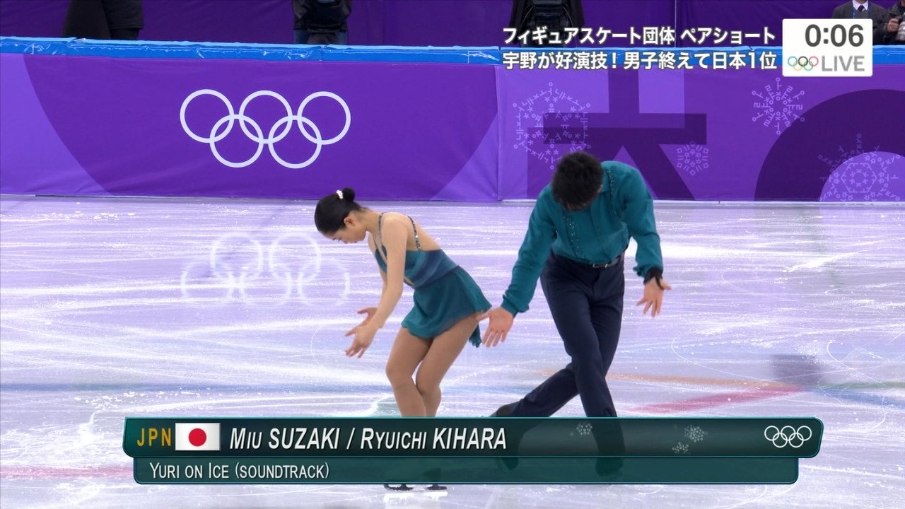 外国人 オリンピックのフィギュアスケートで ユーリ On Ice の曲を使用したペアがいたぞ 海外の反応 ふろぺじ 海外の反応