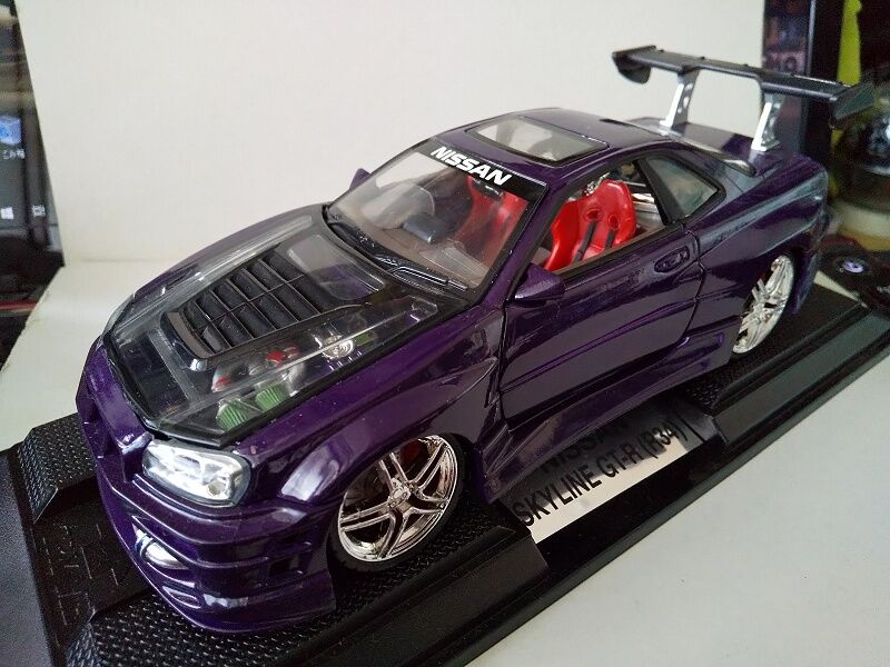 1/24 KENTOYS ワイルドチューナー R34 インテグラ 2台セット KENTOYS XTuner 1:24 Gray Nissan Skyline GT-R Motor CO. LTD V
