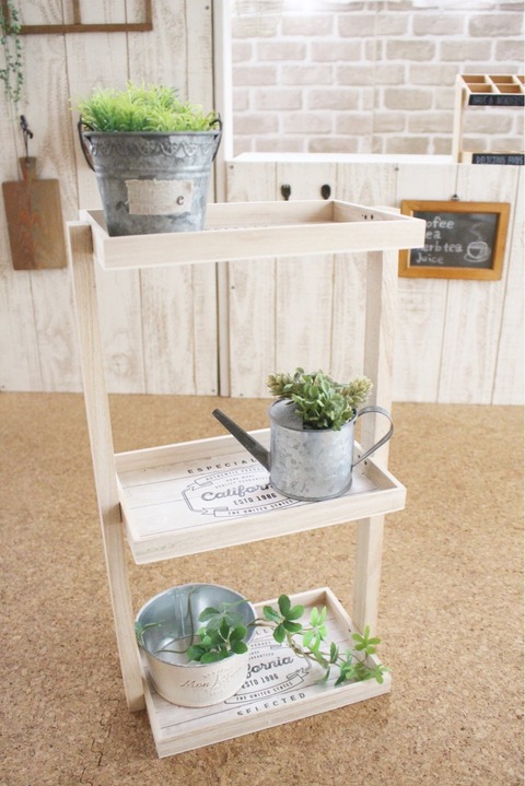 木製角材 セリア 簡単DIY棚 ラック カフェトレー