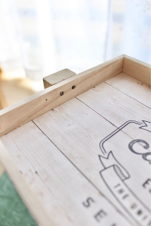 木製角材 セリア 簡単DIY棚 ラック カフェトレー