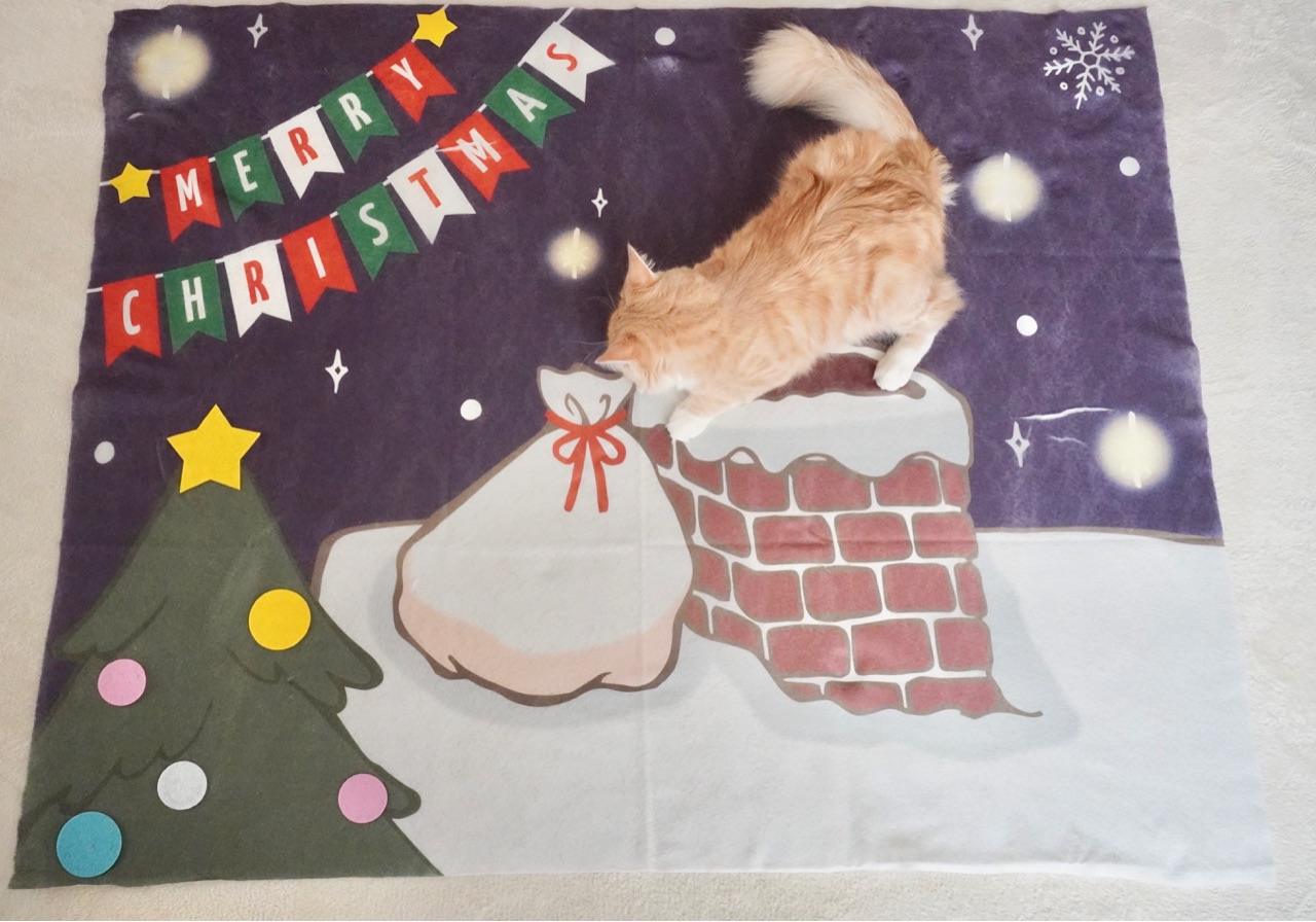 3coins クリスマス 寝相アートを猫でやってみた結果 Elie S House Diy100均リメイカーエリィの暮らし レシピブログ Powered By ライブドアブログ