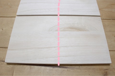 アンティーク調丸型トレー 木板45×12㎝ セリア 簡単DIY