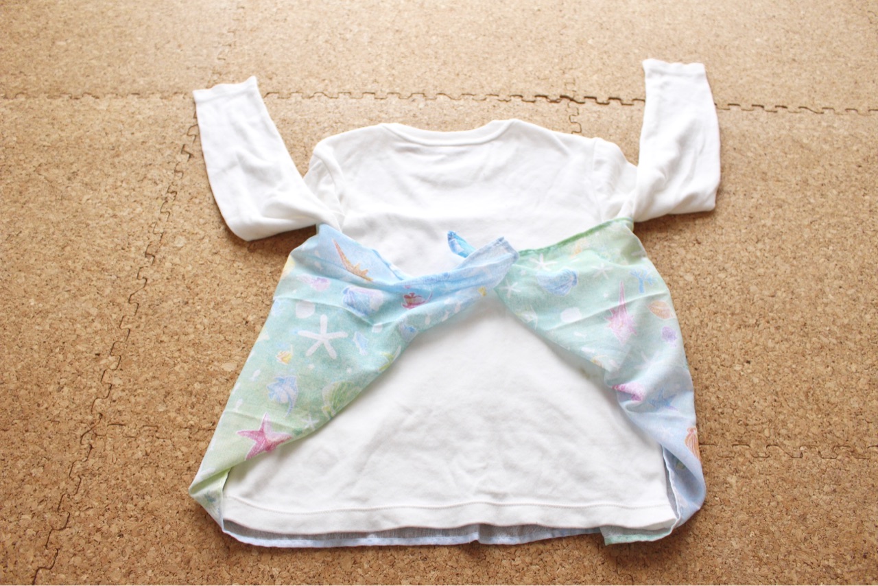 汚れ隠しにも 裁断無し10分で出来る100均手ぬぐいリメイクtシャツ Elie S House Diy100均リメイカーエリィの暮らし レシピブログ Powered By ライブドアブログ