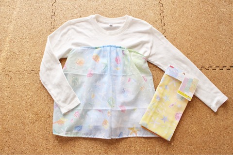 ダイソー手ぬぐいリメイク Tシャツ 子供服