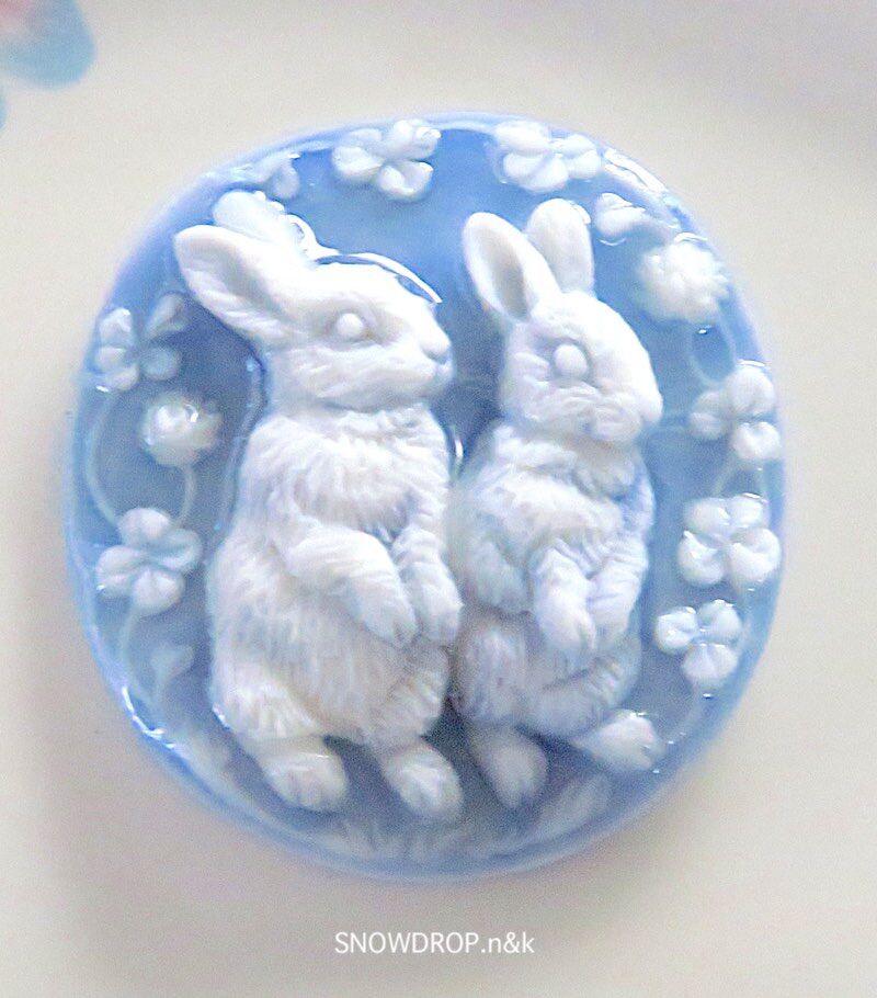 カメオ風ブローチ、チョコちゃんとチロちゃん（その3）。 : SNOWDROP