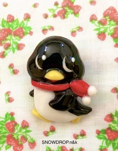 オーダー品 親子ペンギンとうさぎ ヘアゴム ゴーゴーペンギンさんのヘアゴムと黒いうさぎさん。 : SNOWDROP.n&kの