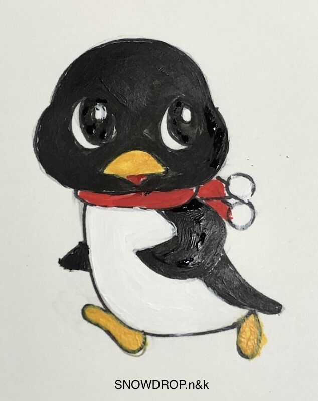 ゴーゴーペンギンさんのヘアゴムと黒いうさぎさん。 : SNOWDROP.n&kの