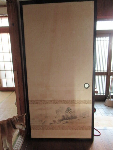 襖貼りのブヨブヨは乾くまで時間がかかる 柴犬モコモコ日記