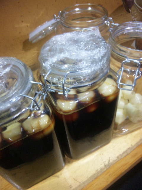 ジャンボニンニクのたまり醤油漬け 蕎麦処 あづまやの あづろぐ ジャンボニンニクのたまり醤油漬け 蕎麦処 あづまやの あづろぐ