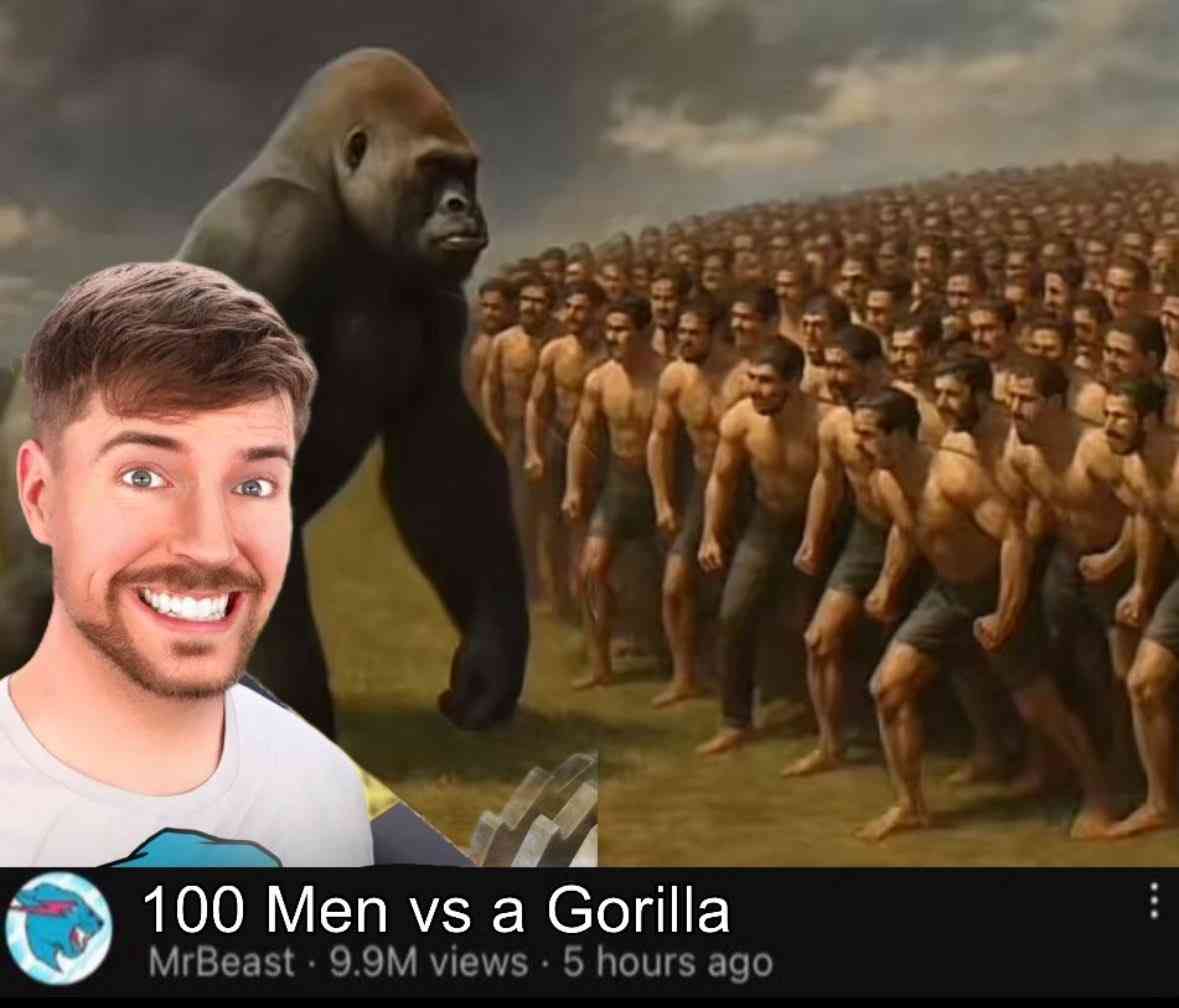俺ら100人でゴリラに勝てると思ってるのか？ｗｗｗ