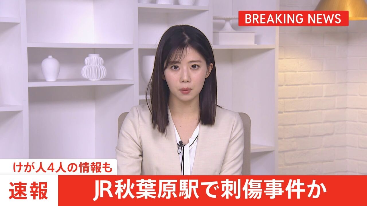 【不安】刃物を所持した犯人、秋葉原駅での事件により４人が負傷