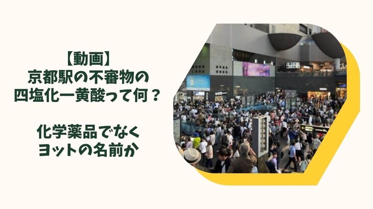 【事件】JR京都駅で記載された「四塩化一黄酸」のリュックサックが話題に
