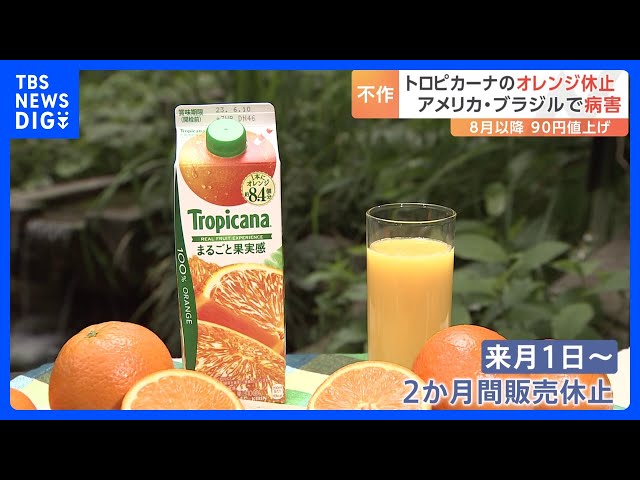 【悲報】オレンジ飲料の販売休止が相次ぐ！果汁高騰で製品生産に影響