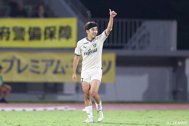 川崎フロンターレ、敵地で甲府とドロー 遠野大弥が後半ATに同点弾 2試合合計2-1でルヴァン杯準決勝進出
