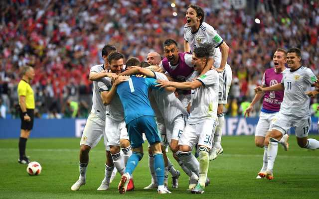 開催国ロシア スペイン破り48年ぶり8強進出 Pk戦突入の接戦を制す サッカータイム 開催国ロシア スペイン破り48年ぶり8強進出 Pk戦突入の接戦を制す サッカータイム