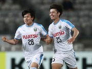 揃ってゴールを決めた脇坂と田中