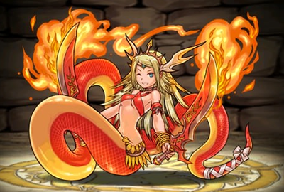 【パズドラ】 「紅蓮の女帝・エキドナ出たから、 エキドナ（ｽｷMAX）食べらした」