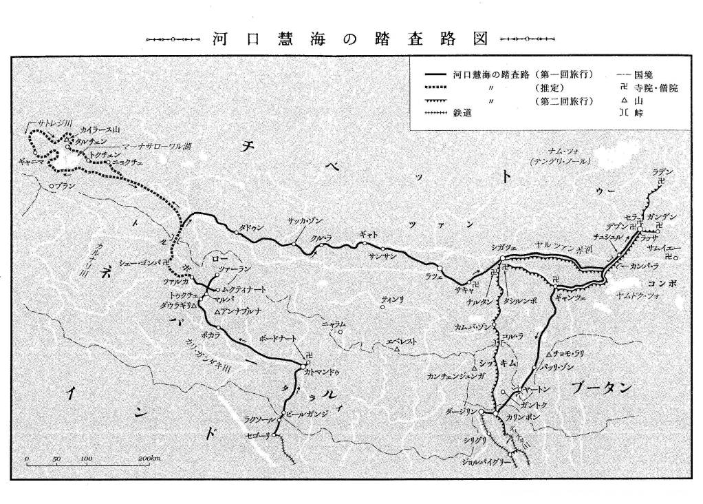 チベット旅行記地図 チベット旅行記