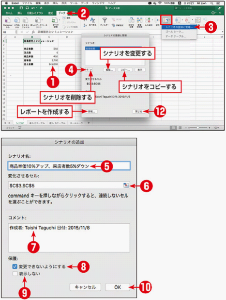 シナリオを作成する