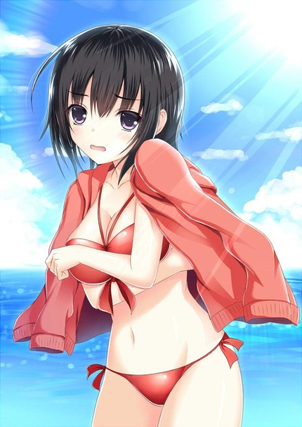 おっぱいムギュってなってる女の子０２ 14