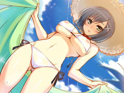（水着）ビキニの女の子のぬける画像 3