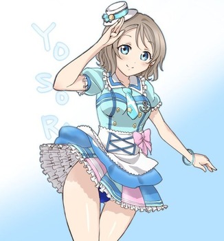アニメ：「ラブライブ！サンシャイン!!」渡辺曜ちゃんの抱き心地良さそうなムチムチボディと巨乳おっぱい（二次エロ画像） 9
