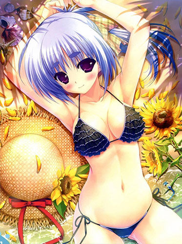 水着：写真っぽいビキニの女の子の二次エロ画像まとめ 32