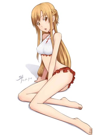 SAO：「ソードアートオンライン」の結城明日奈 （アスナ）との甘いエッチしてるエロ画像 74