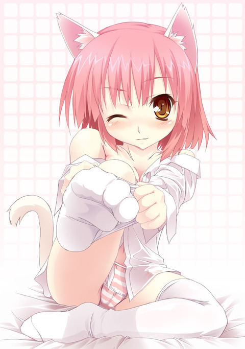 ニーソな女の子のエロい画像 8