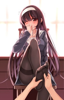 頬ずりしたくなるパンスト美少女の二次エロ画像 21