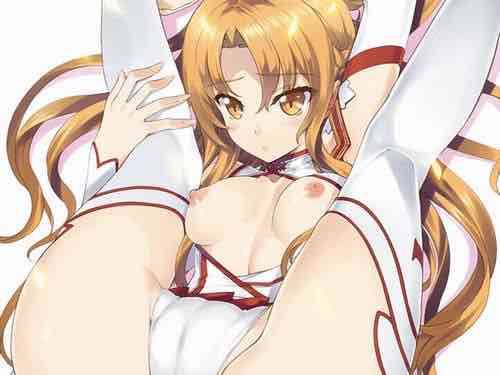 SAO：「ソードアートオンライン」の結城明日奈 （アスナ）との甘いエッチしてるエロ画像 94