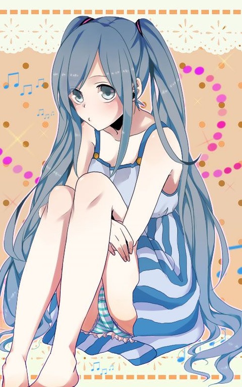 体育座りでチョコんと座ってる女の子 4